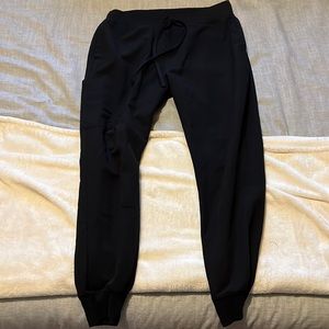 Mandala black jogger scrub pants